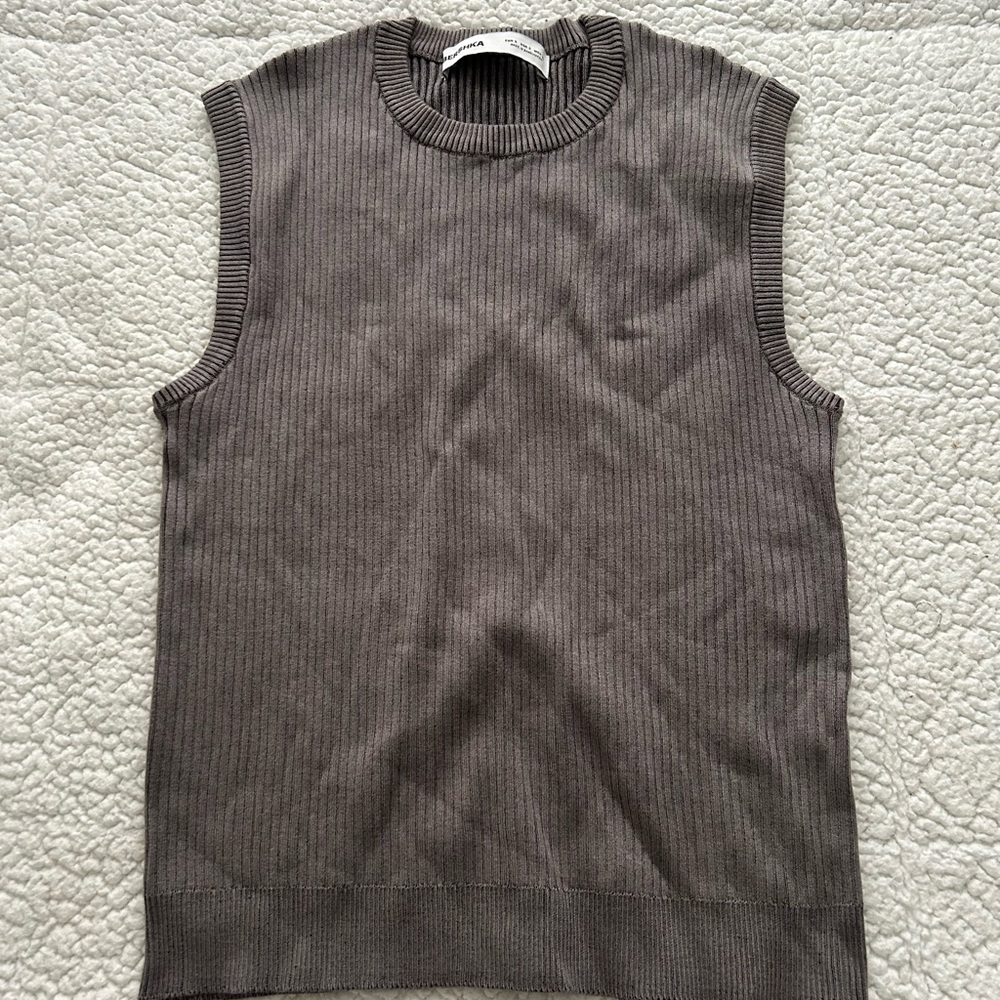 Men’s Bershka Ribbed Vest - Size S